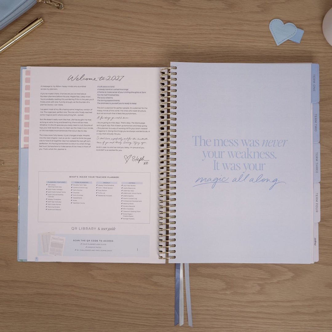 2027 Teacher Planner A4 - Bluebelle