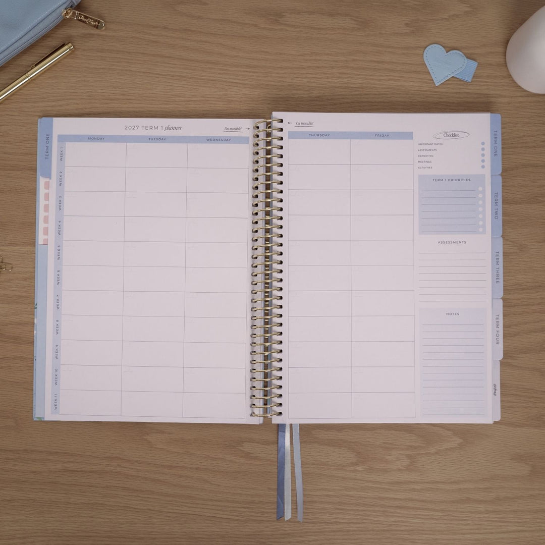 2027 Teacher Planner A4 - Bluebelle