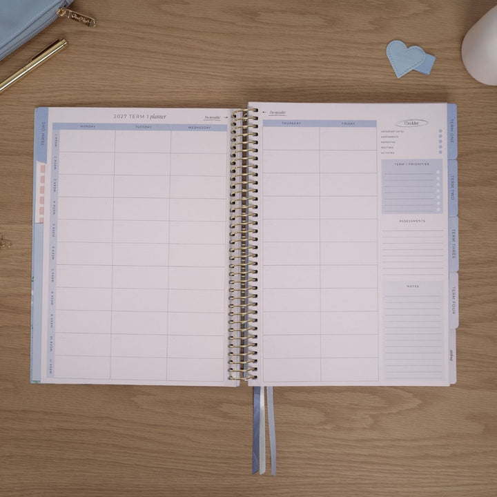 2027 Teacher Planner A4 - Bluebelle