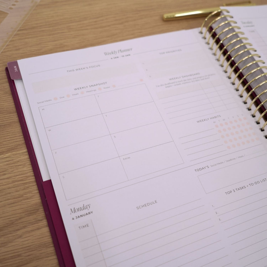 2027 Business Planner A4 - Berry