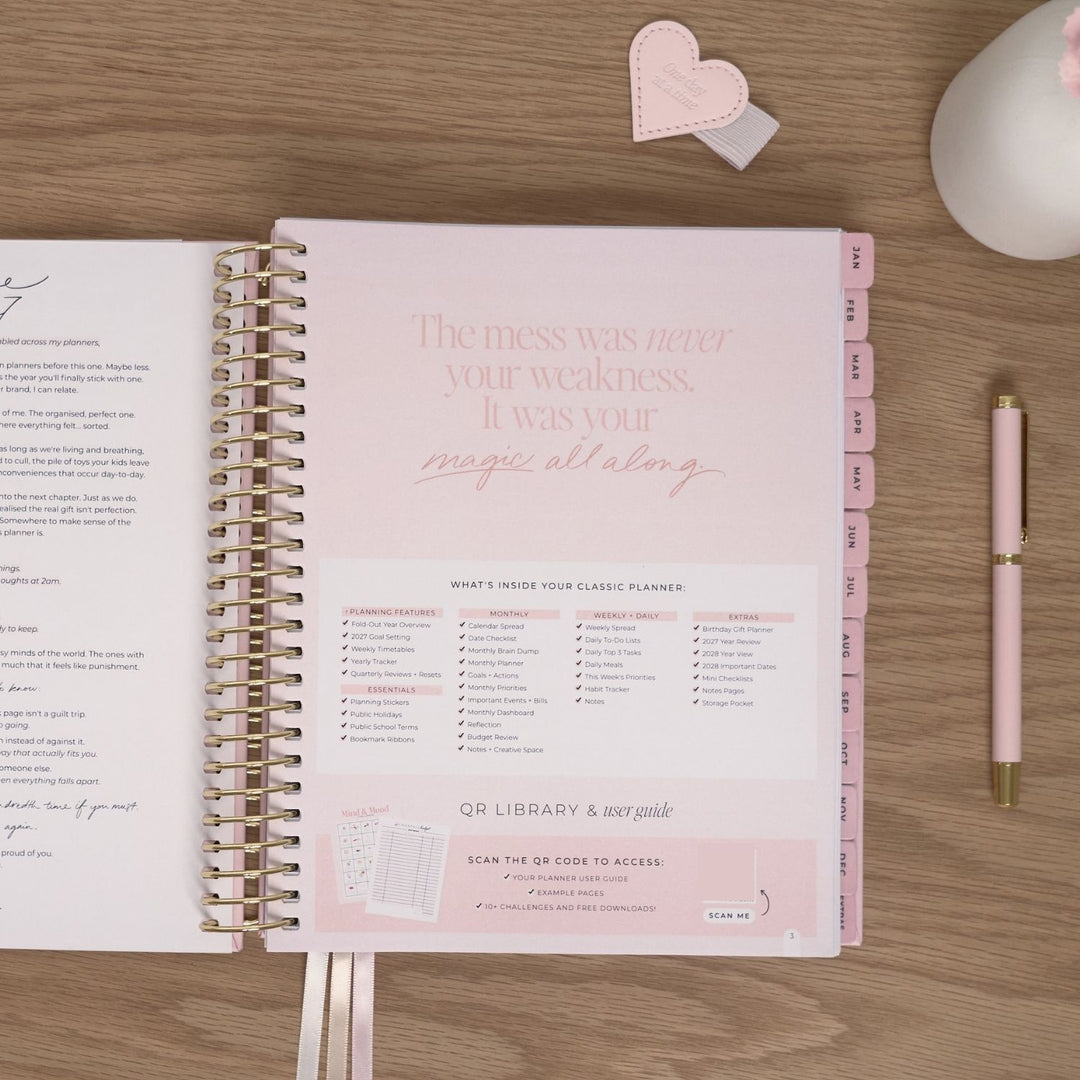 2027 Classic Weekly Planner - Blush