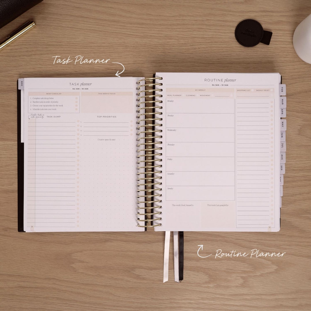 2027 Signature Weekly Planner - Black
