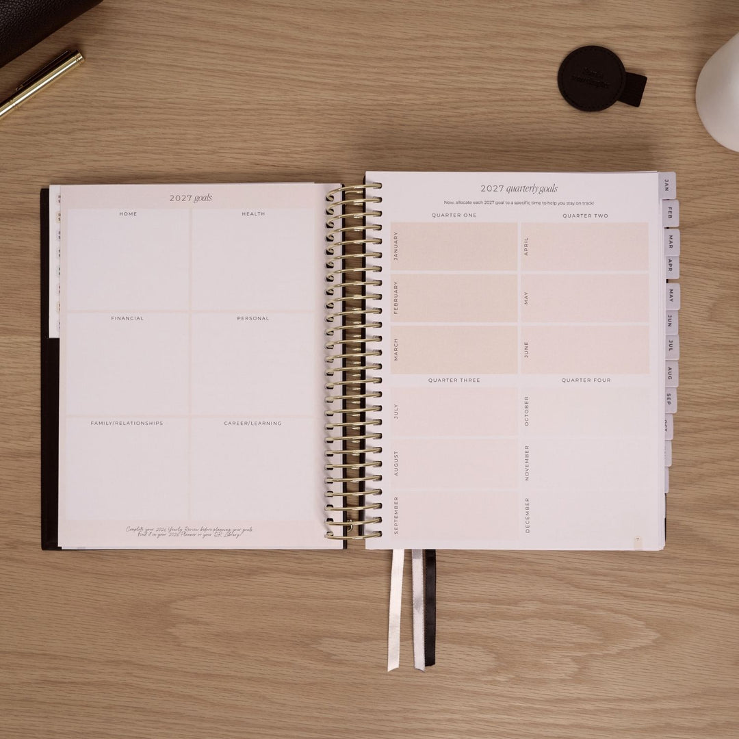 2027 Signature Weekly Planner - Black
