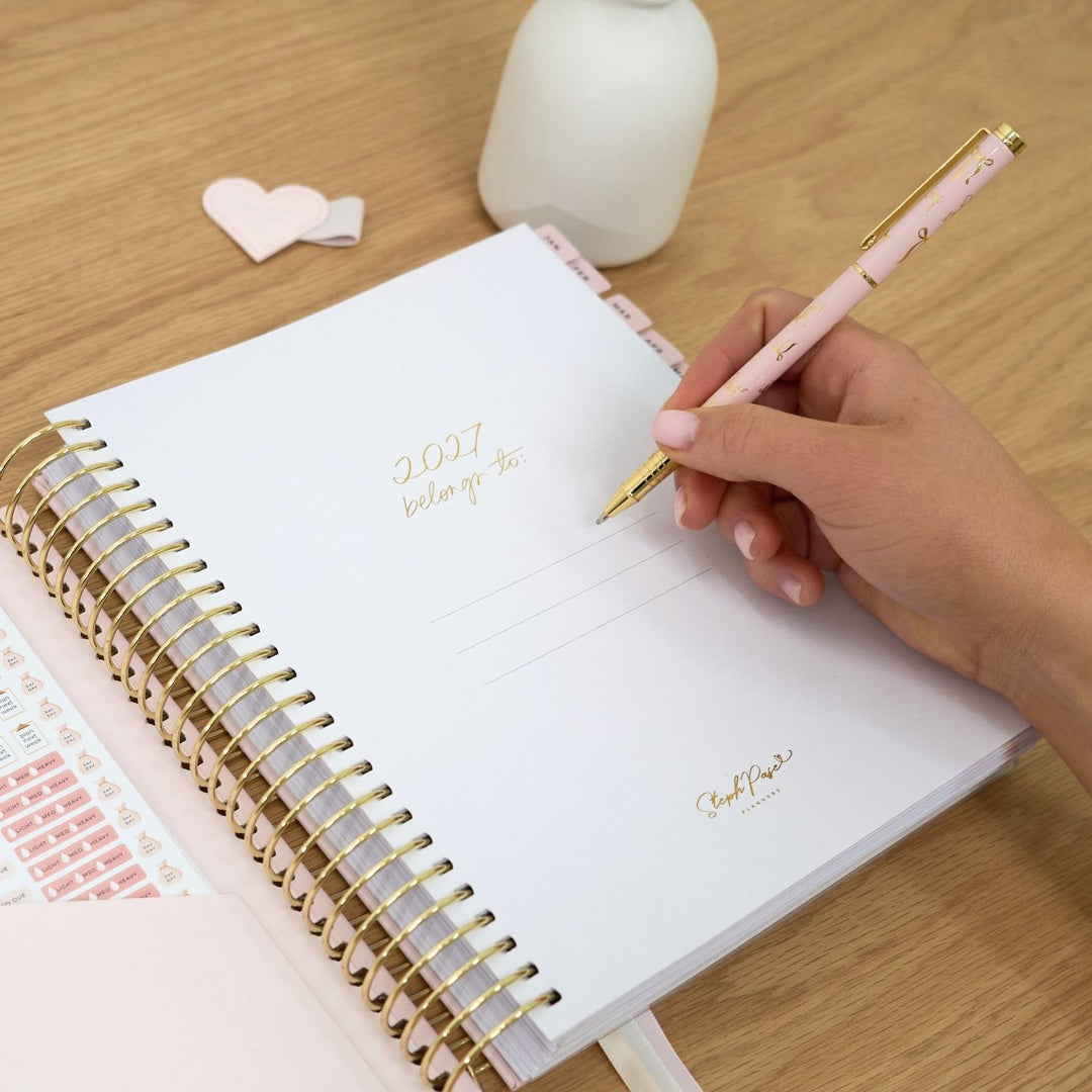 2027 Signature Weekly Planner - Blush + Yellow Gold