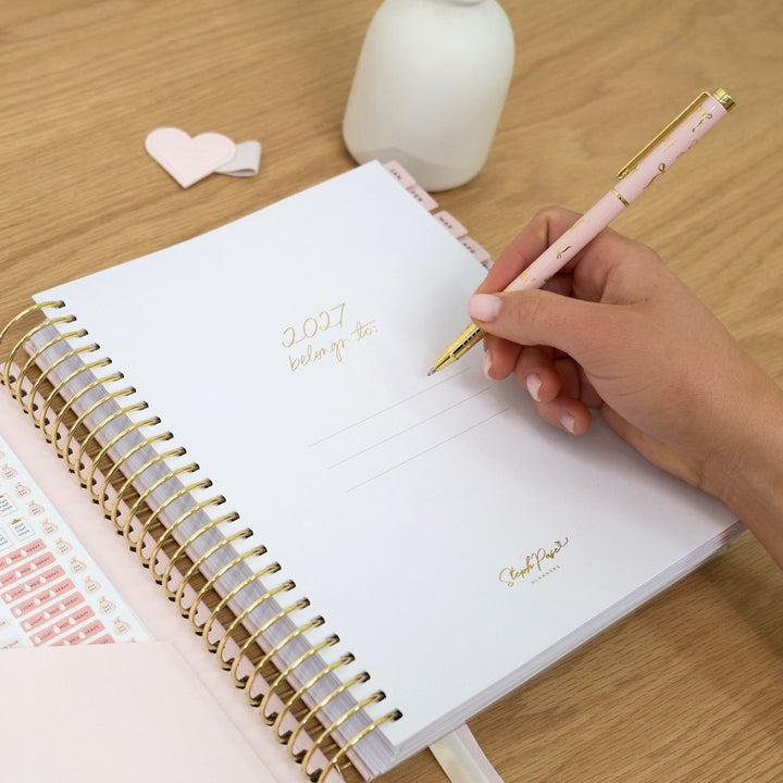 2027 Signature Weekly Planner - Blush + Yellow Gold