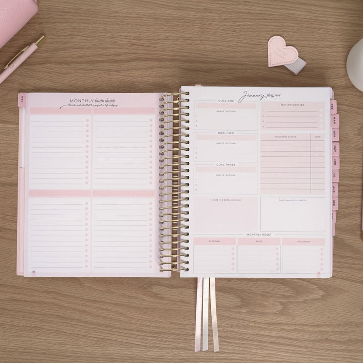 2027 Signature Weekly Planner - Blush + Yellow Gold
