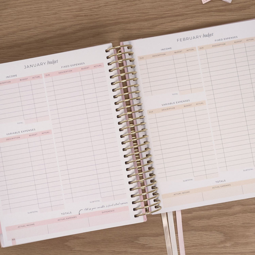 2027 Signature Weekly Planner - Blush + Yellow Gold