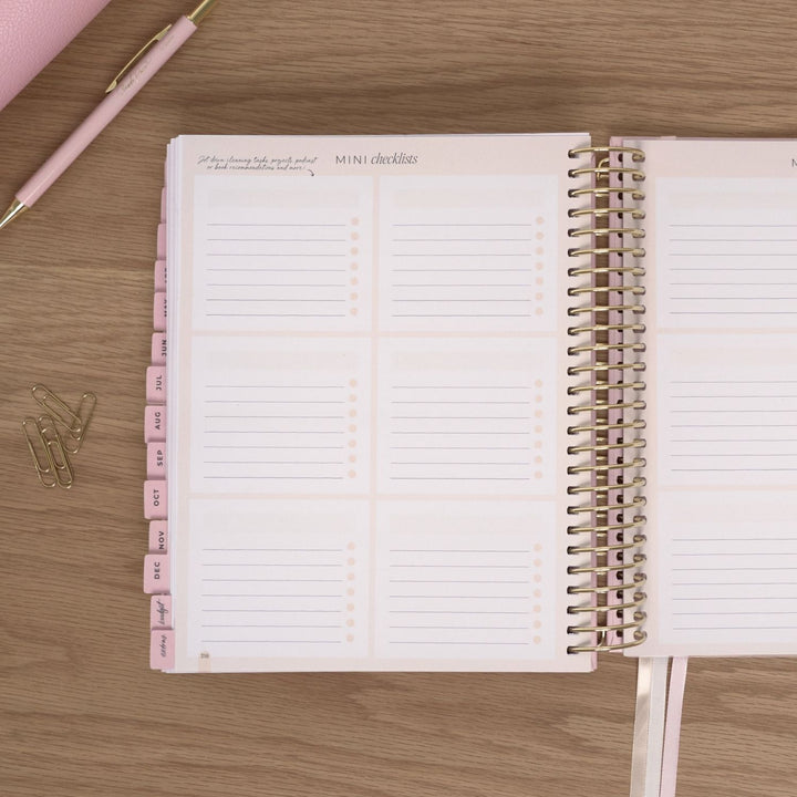 2027 Signature Weekly Planner - Blush + Yellow Gold