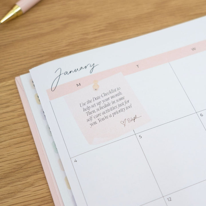 2027 Signature Weekly Planner - Blush + Yellow Gold