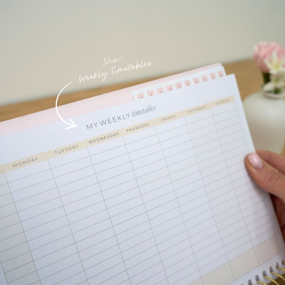 2027 Signature Weekly Planner - Blush + Yellow Gold