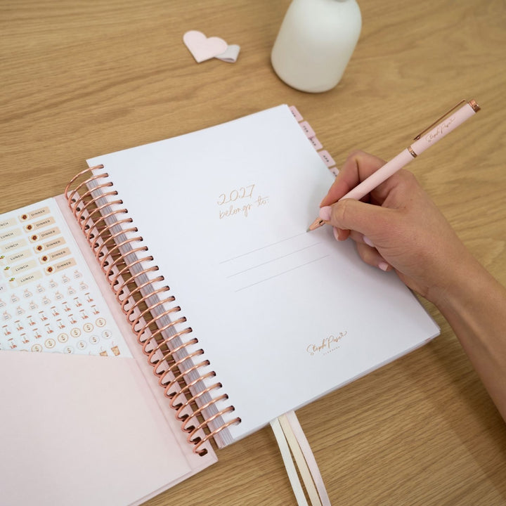 2027 Signature Weekly Planner - Blush + Rose Gold