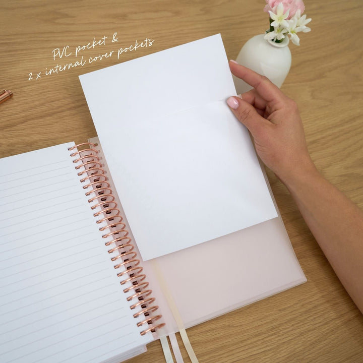 2027 Signature Weekly Planner - Blush + Rose Gold
