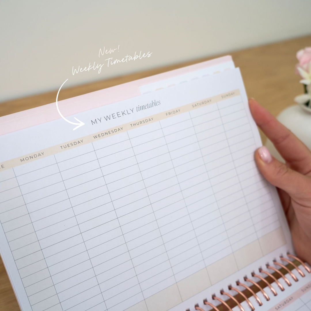 2027 Signature Weekly Planner - Blush + Rose Gold