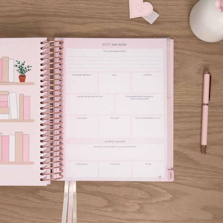 2027 Signature Weekly Planner - Blush + Rose Gold