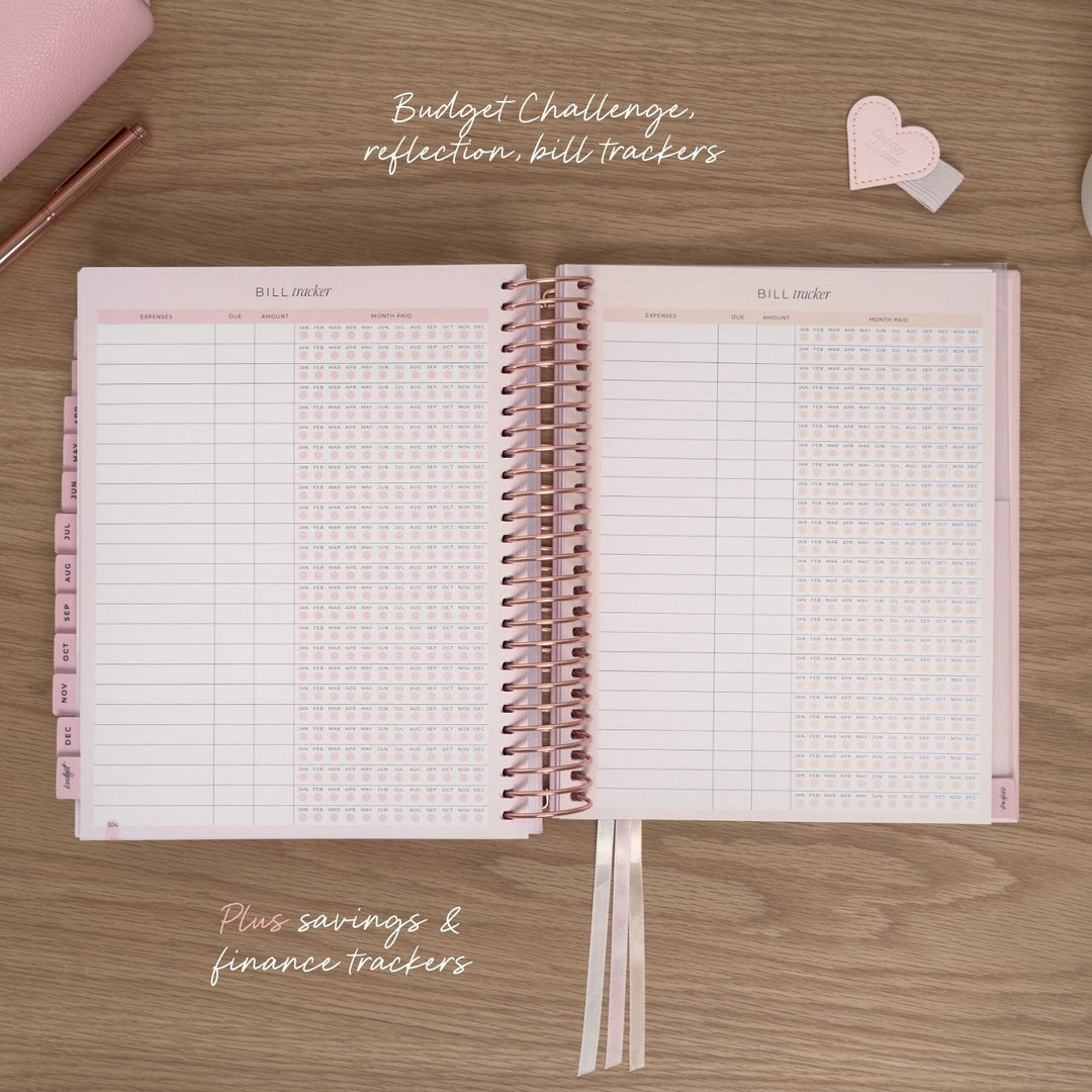2027 Signature Weekly Planner - Blush + Rose Gold