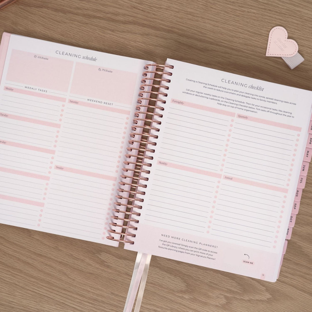 2027 Signature Weekly Planner - Blush + Rose Gold