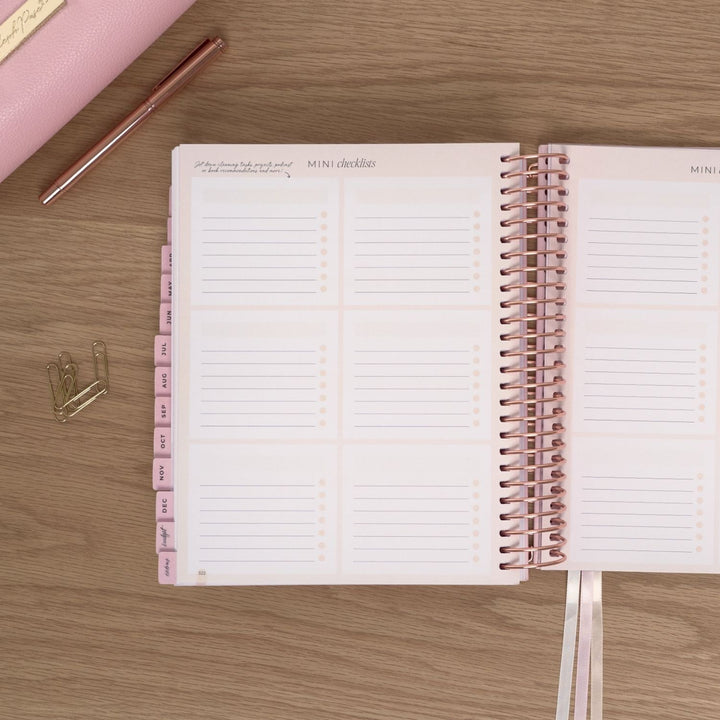 2027 Signature Weekly Planner - Blush + Rose Gold