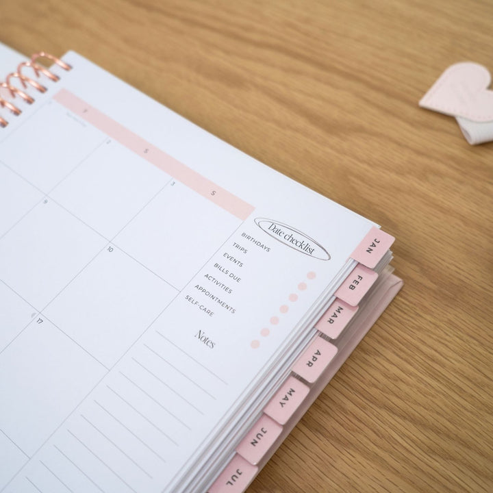 2027 Signature Weekly Planner - Blush + Rose Gold