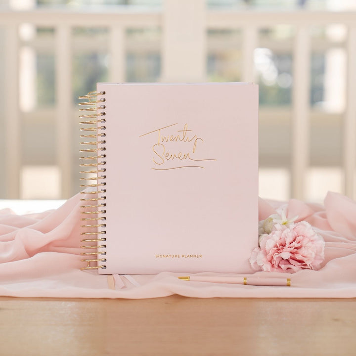 2027 Signature Weekly Planner - Blush + Yellow Gold