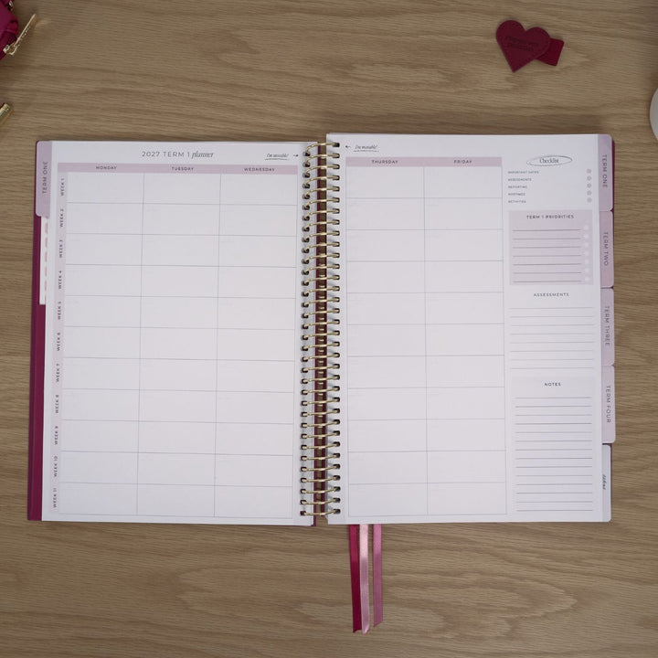 2027 Teacher Planner A4 - Berry
