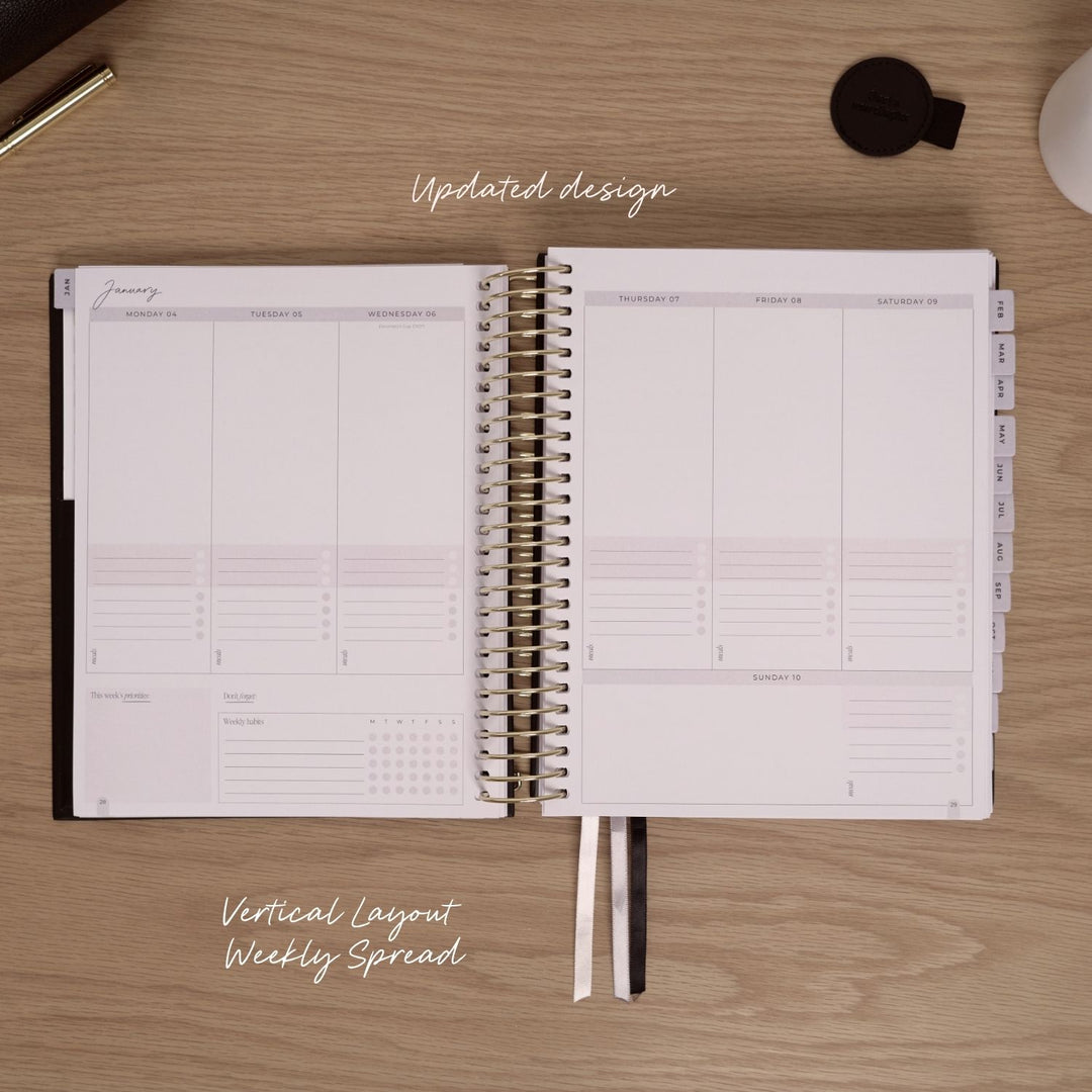 2027 Signature Weekly Planner - Black