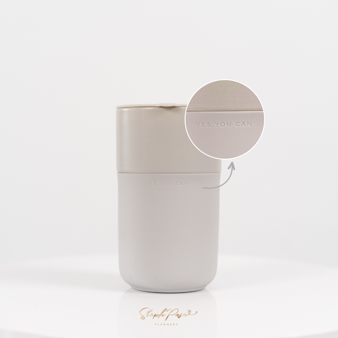 Inspirational Reusable Travel Mug - Grey