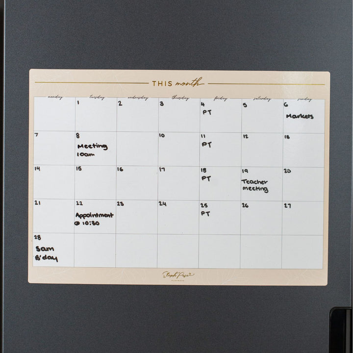 Monthly Planner Magnet - Beige