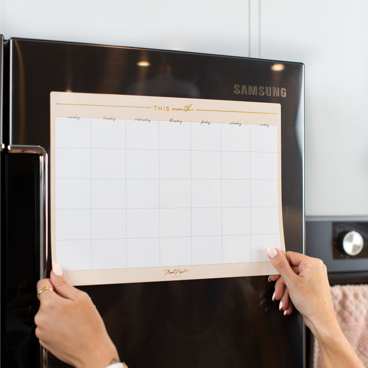 Monthly Planner Magnet - Beige