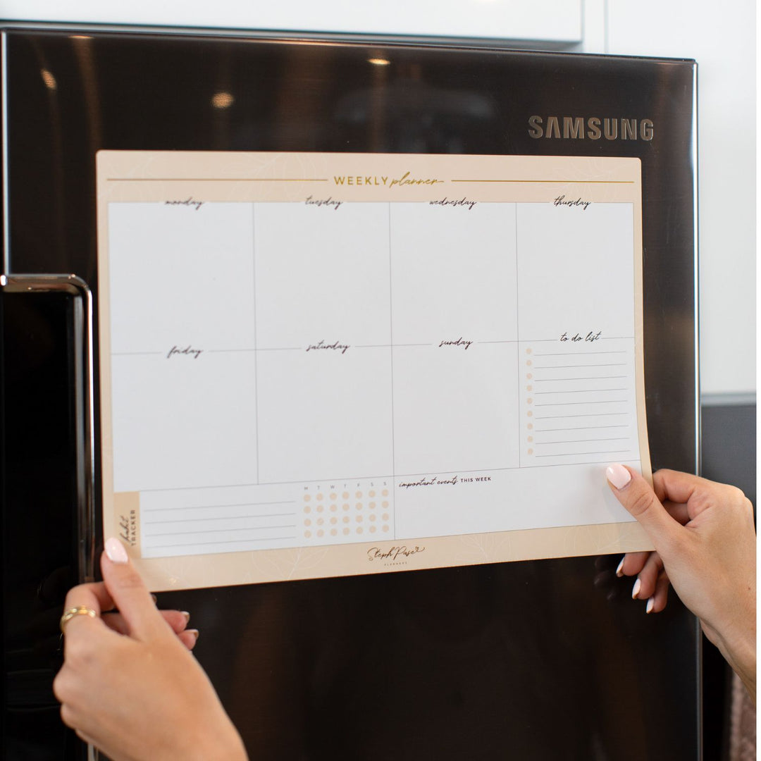 Weekly Planner Magnet - Beige