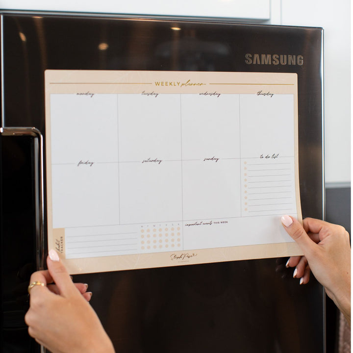 Weekly Planner Magnet - Beige