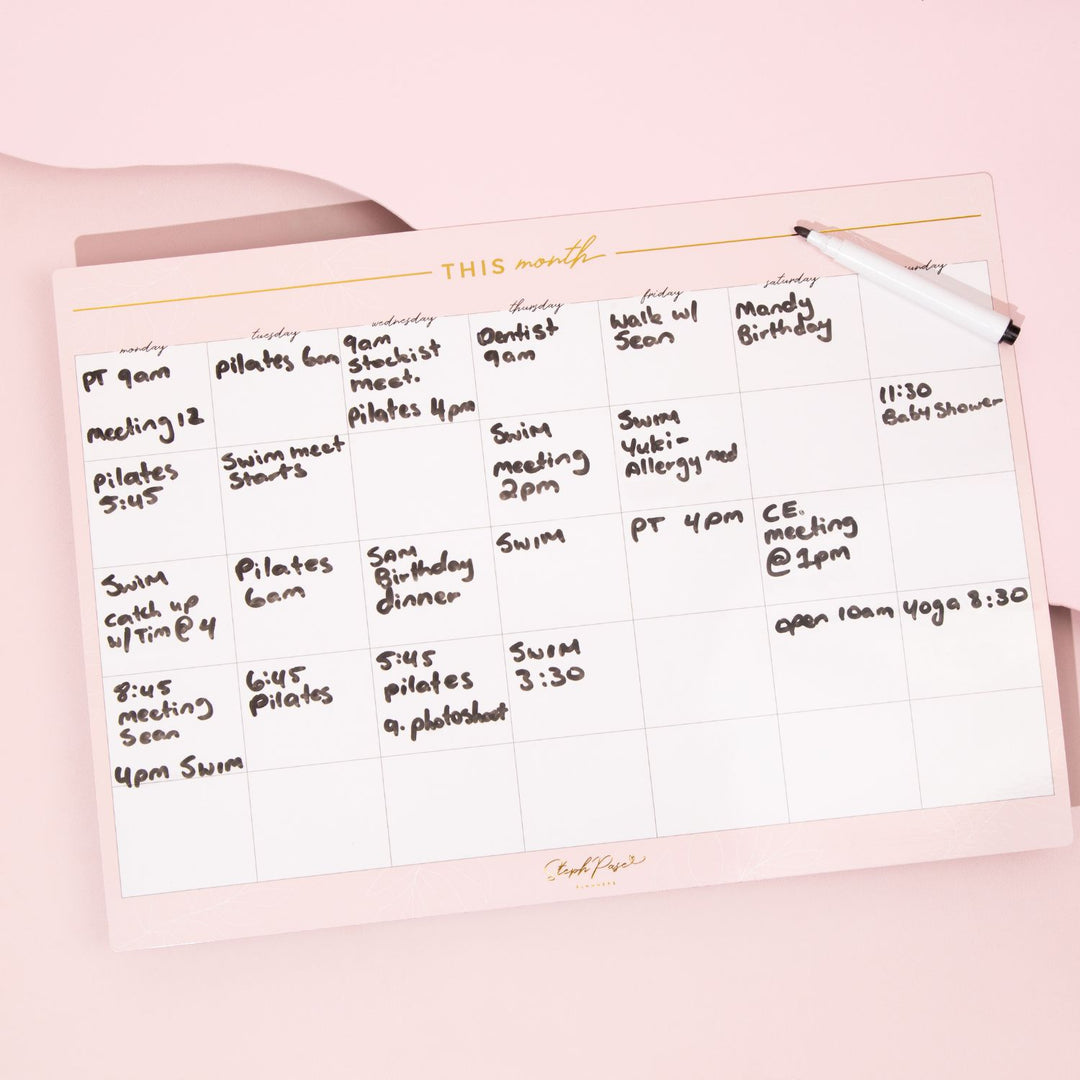 Monthly Planner Magnet - Blush Pink