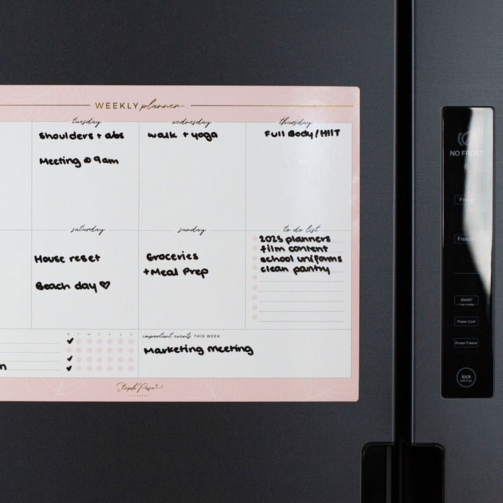 Weekly Planner Magnet - Blush Pink