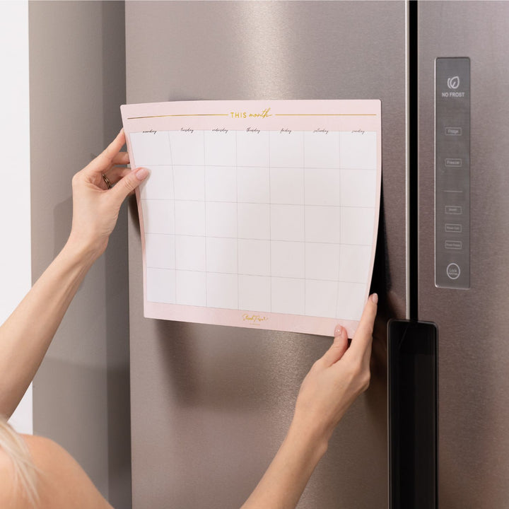 Monthly Planner Magnet - Blush Pink