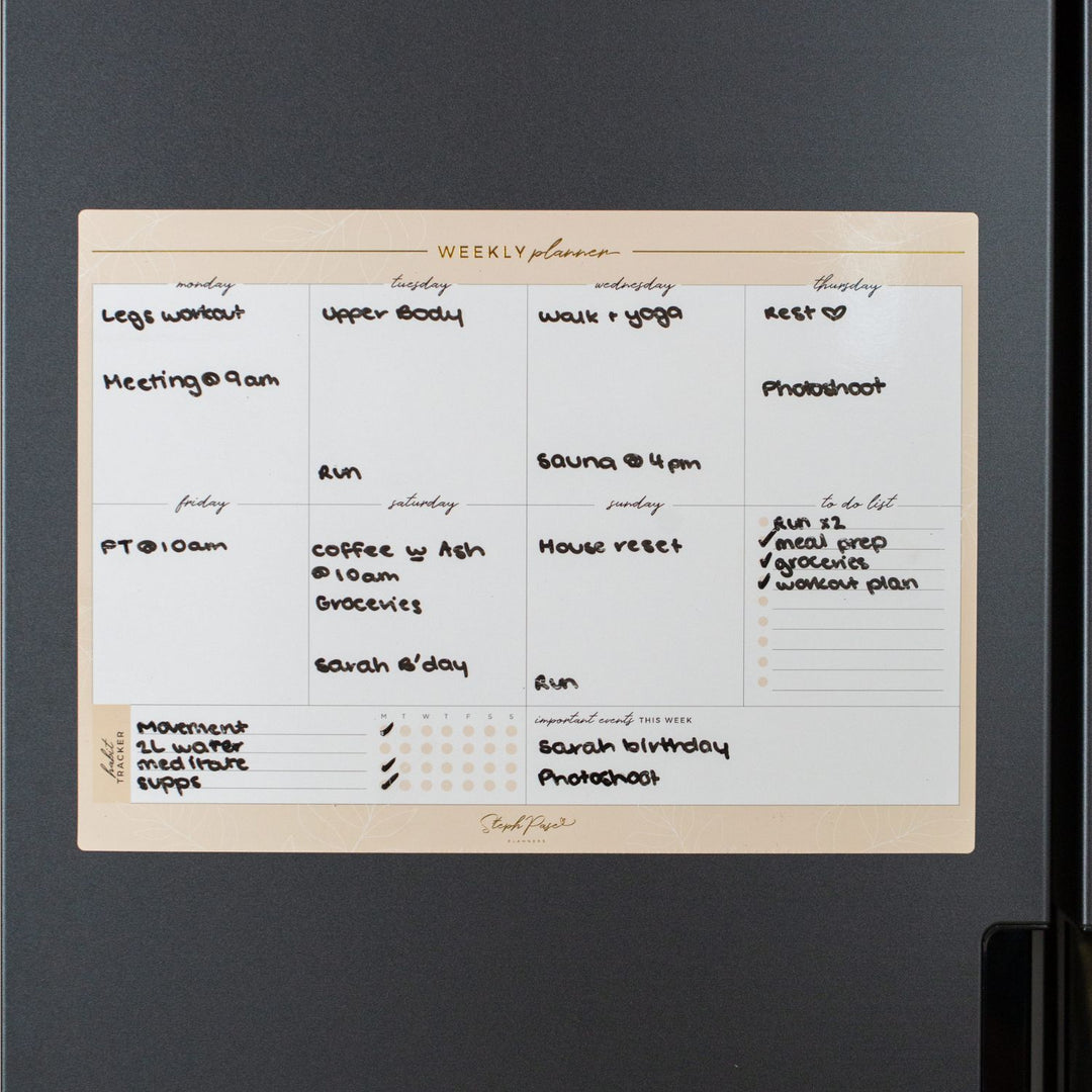 Weekly Planner Magnet - Beige