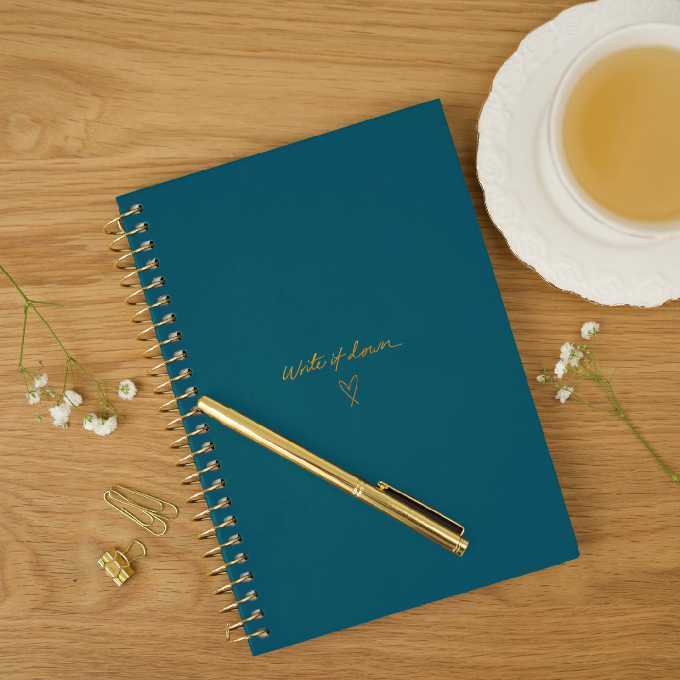 'Write it Down' A5 Notebook - Teal