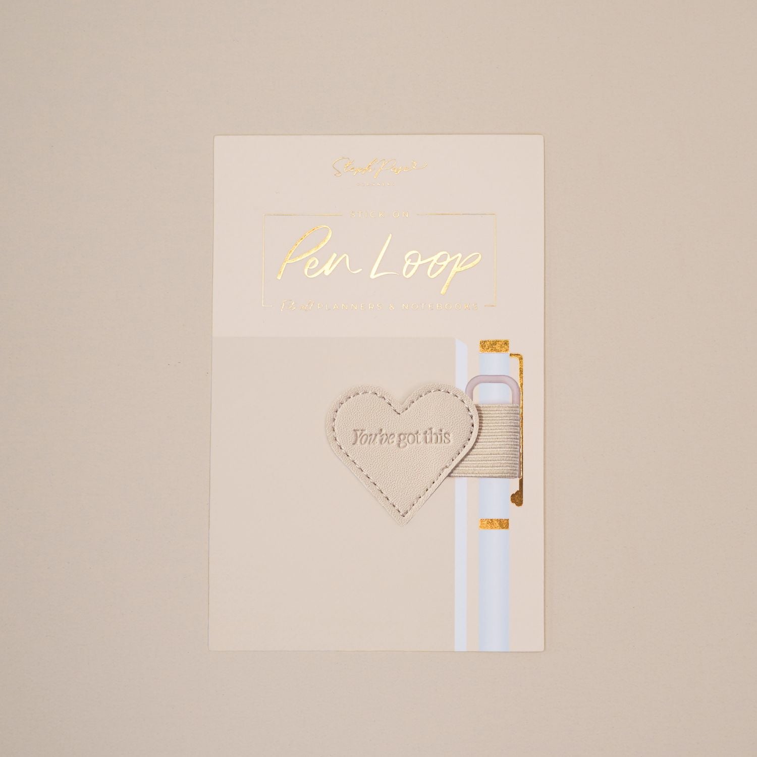 Stick-on Pen Loop - Beige – Steph Pase Planners