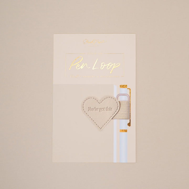 Stick-on Pen Loop - Beige