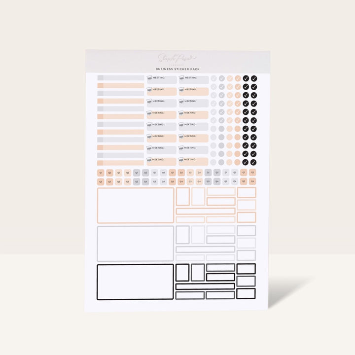 Business Planner Sticker Pack - Black