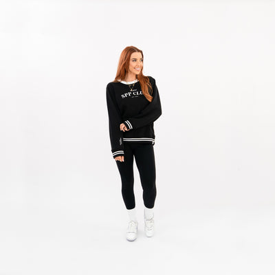 'SPP CLUB' Crew Neck Jumper - Black