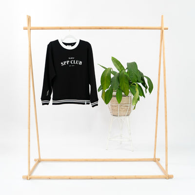 'SPP CLUB' Crew Neck Jumper - Black