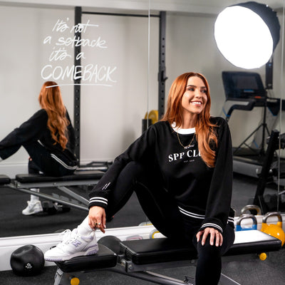 'SPP CLUB' Crew Neck Jumper - Black