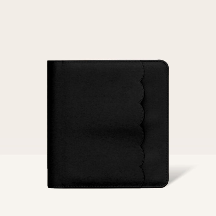 Luxe Zip-up Planner Folio - Black - Small