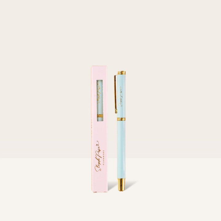 The Essential  Pen  - Ice Blue w/ Gold