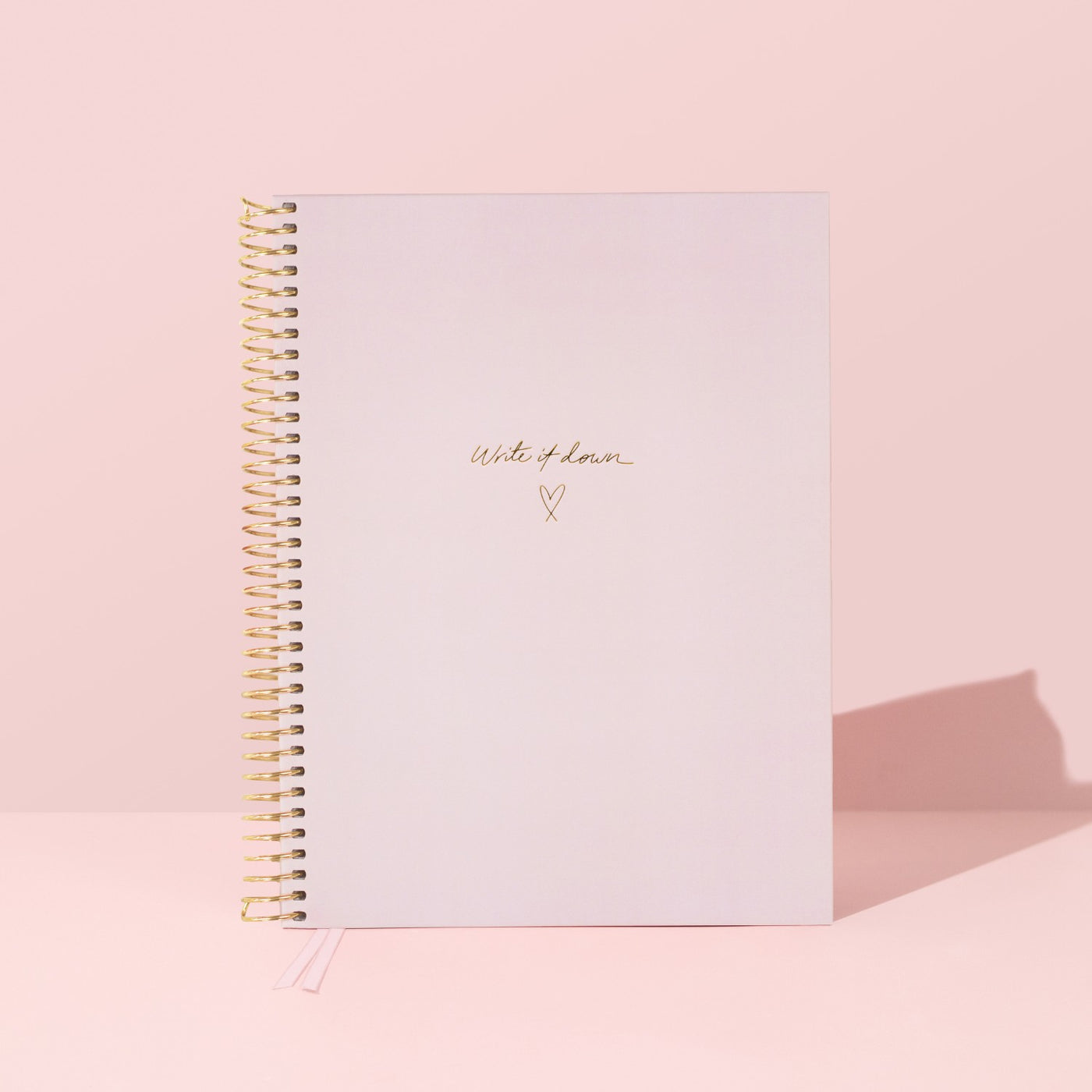 'Write it Down' A4 Notebook - Blush + Gold Spiral