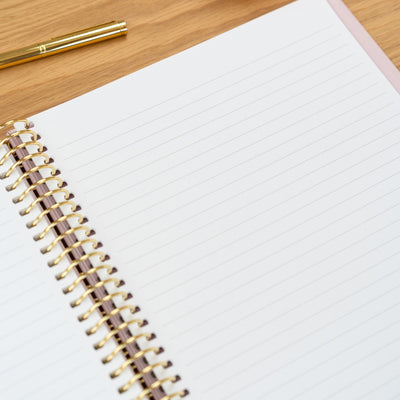 'Write it Down' A4 Notebook - Blush + Gold Spiral