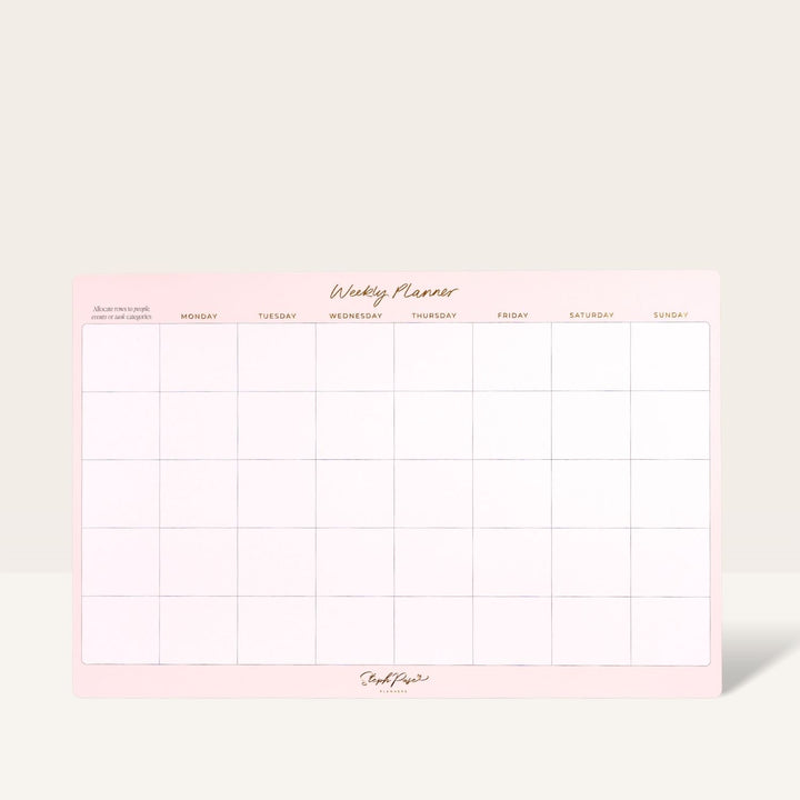 Weekly Categorised Planner Magnet - Soft Blush