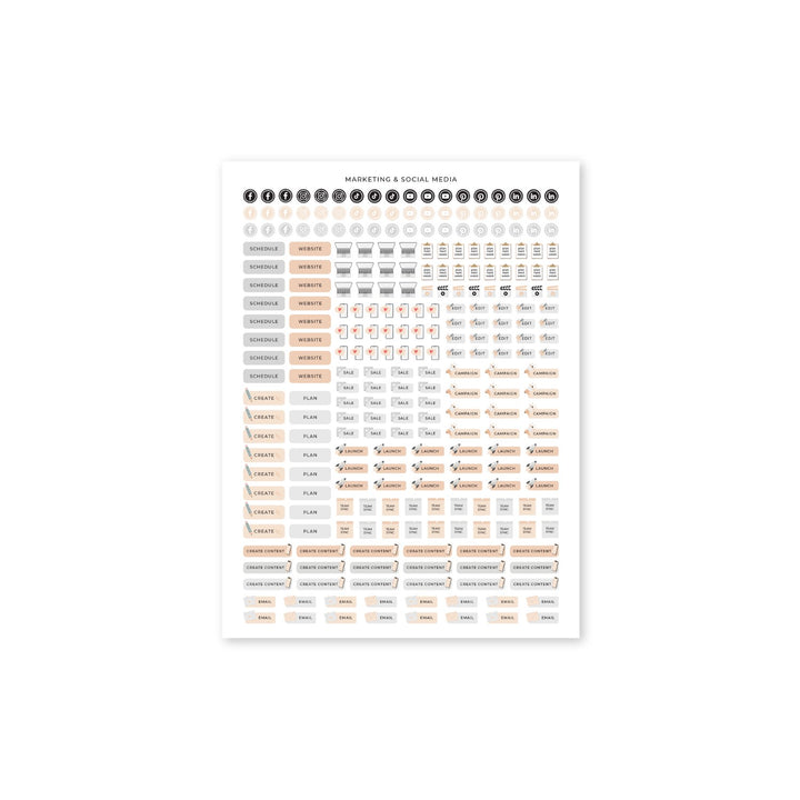 Business Planner Sticker Pack - Black