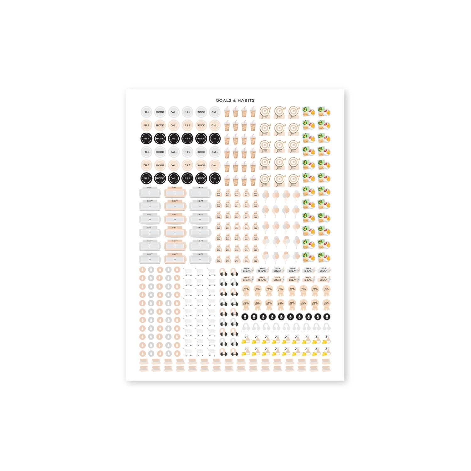Business Planner Sticker Pack - Black – Steph Pase Planners