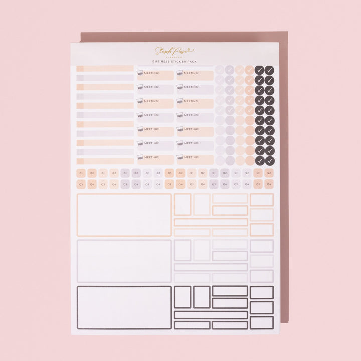 Business Planner Sticker Pack - Black