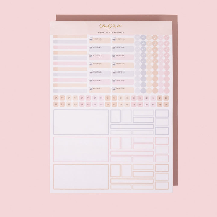 Business Planner Sticker Pack - Blush